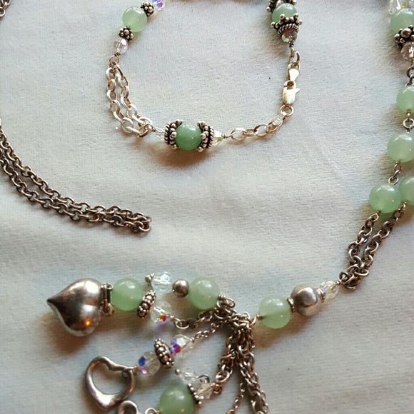 NEW AUTHENTIC JADE & SILVER GORGEOUS SET(2PC) - Picture 4 of 4